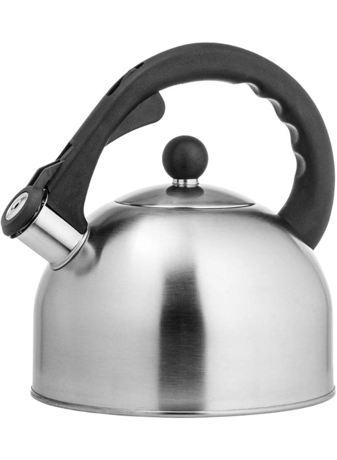 غلاية شاي معدنية عالية الجودة ستانلس ستيل 18/10 مقاومة للحرارة حتى 150 درجة مئوية، غلاية موقد صاخبة لصنع الشاي والمشروبات الساخنة بسرعة كبيرة، غلاية ماء 3.2 لتر بسعة كبيرة، تصميم آمن بيد عازلة للحرارة، سهلة الملء والتنظيف، مثالية للمطبخ والمكتب والسفر، مقاومة للصدأ، موقد كهربائي وغاز، موفرة للطاقة، مناسبة لجميع أنواع الموقد، أفضل خيار للشاي والقهوة والمياه الساخنة اليومية، تصميم عصري أنيق وعالي التحمل، هدية مثالية لمحبي الشاي والقهوة، غلاية عملية وآمنة للأطفال والكبار، أفضل اختيار للاستخدام المنزلي والفنادق والمطاعم، أداء فائق مع صفارة تنبيه عند الغليان. - Image 1